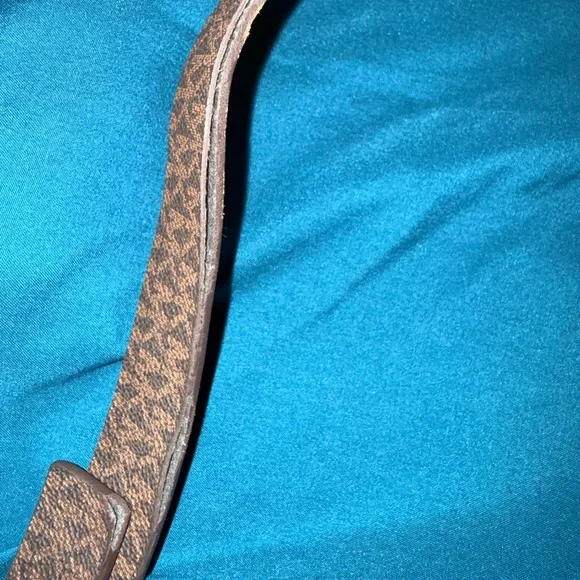 Michael Kors Brown Bag with Blue and White Stripe - Picture 9 of 9